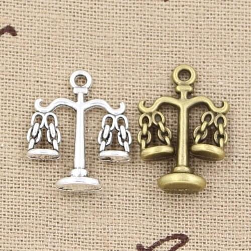 15pcs Charms Scales Of Justice Libra 22x17mm Handmade Pendant Making fit,Vintage TibetanBronze,DIY For Bracelet