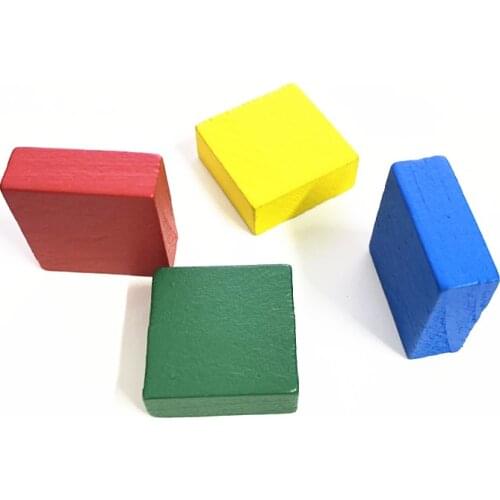 20Pcs 25mm*25mm*10mm Colorful Wood Game Chess Pieces For Block Wargame Board Games Accessory