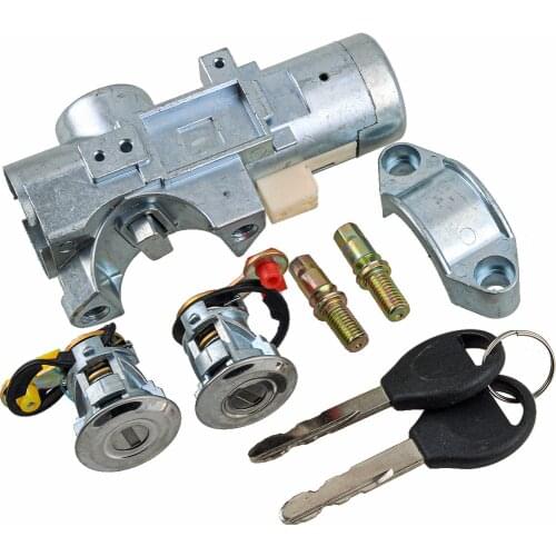 8Pcs/Set Ignition Barrel Switch Door Lock Cylinders With Keys Set Fit For Nissan Navara D22 03/1997-05/2006 Car Accessories