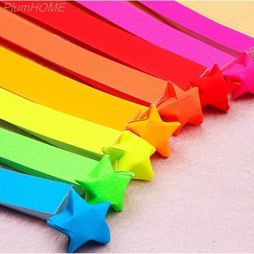 Origami Lucky Star Paper Strips Folding Paper Ribbons Colors I LOVE YOU Design Y110-Dropshipping