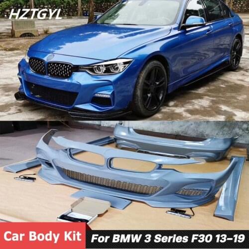 ABS Unpainted Car Body Kit Front Rear Bumper Side Skirts For BMW 3 Series F30 F35 320LI 330LI Facelift G20 Style 2013-2019