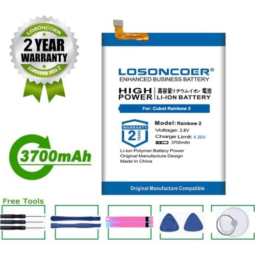 LOSONCOER Battery 3700mAh Rainbow2 Battery For Cubot Rainbow 2