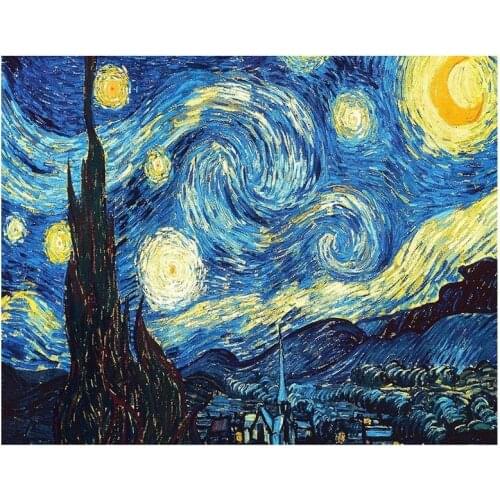 DIY 5D Diamond Painting Van Gogh Starry Night Diamond Embroidery Cross Stitch Kits Abstract Art Painting Mosaic Wall Home Decor