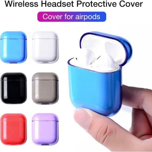 Colorful Transparent Wireless Earphone Charging Box Cover Bag For Apple AirPods Hard PC Protective Case Cover For AirPods