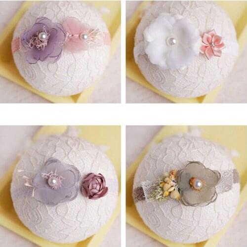 Floral Headwear Newborn Baby Girls Photography Props Handcraft Infant flower Headband nwborn photograpphy props