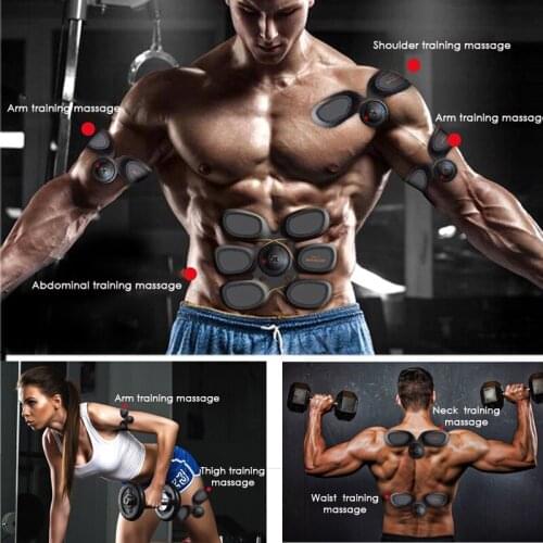 EMS Abdominal Muscle Stimulation Electrostimulator ABS for Men/Women Arm/Abdominal Fitness Electric Anti Muscle Fitness Massager
