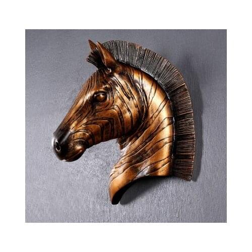 EUROPEAN CREATIVE ZEBRA HEAD WALL DECORATION WALL HANGING LIVING ROOM ANIMAL HEAD STYLE THREE-DIMENSIONAL PENDENT SHOP BAR RETRO