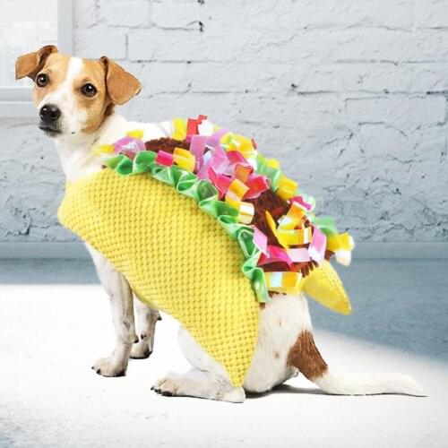 Dog Costume Hamburger Design Photography Prop Cotton Adorable Puppy Cosplay Cloth for Party Sleeveless Costumes Accessories