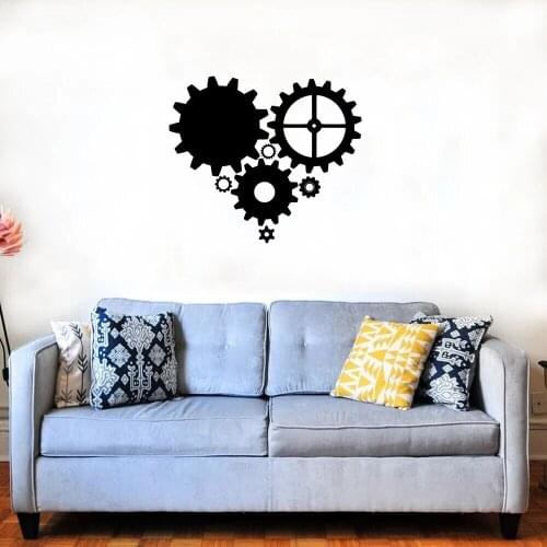 Creative Art Gear Wall Sticker Removable Heart Wall Decal For Living Room Decor Art Poster Vinyl ZX098