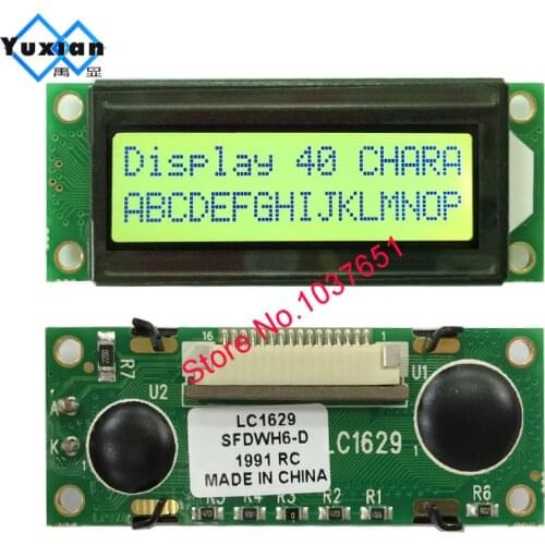 Small mini charater 1602 16*2 LCD display module LC1629SFDWH6-D instead HD44780 OM16213 FMA16213 LMB162x PC1602-K free ship