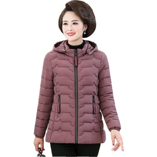 Mama winter Parker jackets mid-length long down jacket cotton coats womens noble middle-aged cotton womens winter hooded jacket