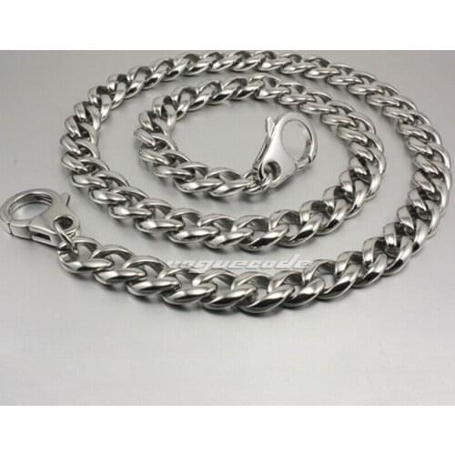 14" ~ 36" 316L Stainless Steel Mens Biker Rocker Punk Wallet Chain 5A011WC 3P3