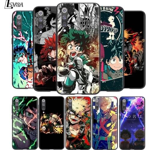 My hero academia Soft TPU For Xiaomi Mi 11i 11 10T 10 9T 9 A3 8 Lite CC9 SE Note10 Lite Ultra Pro Black Phone Case