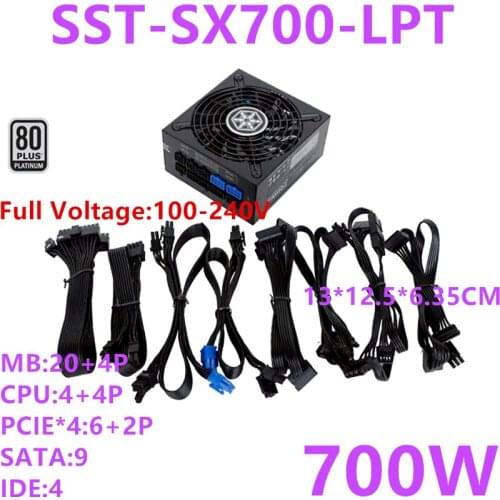 New Original PSU For SilverStone Brand Full Modular 80plus Platinum Game Mute Power Supply 700W Power Supply SST-SX700-LPT