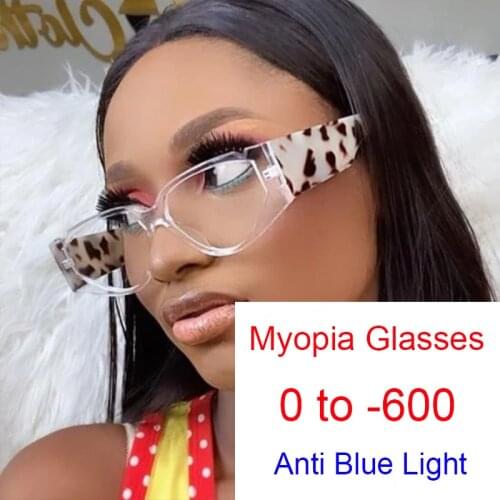 Transparent Frame Myopia Anti Blue Light Glasses School Office Computer Goggles Aldult Vision Care Prescription Optical Glasses