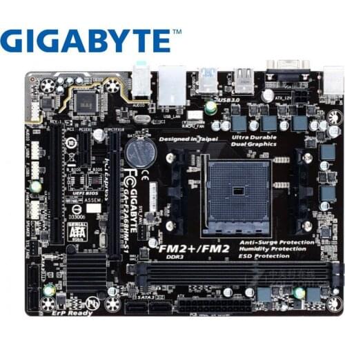 Original A68 motherboard for Gigabyte GA-F2A68HM-S1 F2A68HM-S1 DDR3 Socket FM2 A68H USB3.0 SATA3 used Desktop motherboard