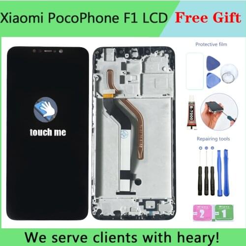 Original For Xiaomi Pocophone F1 LCD Display Touch Screen Digitizer Assembly for Xiaomi Pocophone F1 LCD Screen Replace
