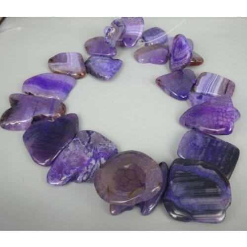 Natural Purple Slice Beads Oval Dyed Pendant Necklace Charm Stone Super Popularity European Fashion Jewelry for Women