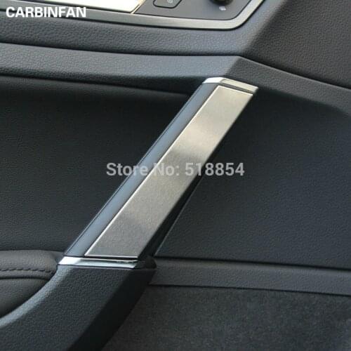 FIT FOR VW 2013 2014 2015 2016 GOLF 7 CHROME INTERIOR ARM REST COVER 4PCS/SET INNER DOOR HANDLE WINDOW TRIM Door Handle Sticker