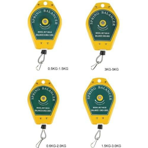 Durable Retractable Spring Balancer Steel Wire Rope Measuring Tool Hook Holder Hanging 3-5kg Assembly-line Fixtures Dropshipping