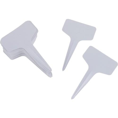 100 pcs Garden Labels gardening plant classification sorting sign tag ticket plastic sorting sign tag card white