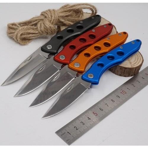 Mini Folding Knife Tactical Survival Knife Hardened 58HRC 440C Blade Aluminium Handle Hunting Pocket Knives EDC Multi Tool