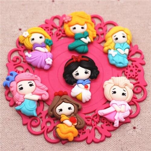 Mixed Kawaii Cartoon Girls Resin Flatback Cabochon Charms DIY Decoration Hair Clip Crafts,about 22*35mm