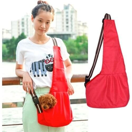 Pet Messenger Bag Carrier for Small and Medium Pets Hand Free Sling Adjustable Strap Tote Bag Breathable Shoulder Bag