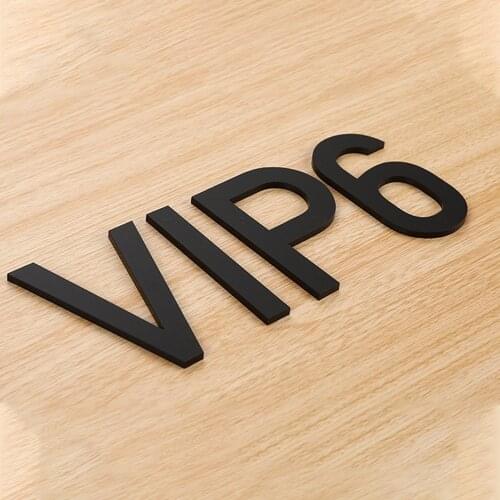 House Number Floating Sign 10CM Pasteable Door Numbers Building Signage Outdoor Address Plate 26 Letters