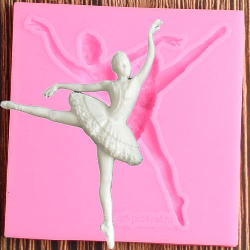Dancing Girl Ballet Dancer Silicone Mold Sugarcraft Chocolate Cupcake Baking Molds Fondant Cake Decorating Tools Candy Clay Mold