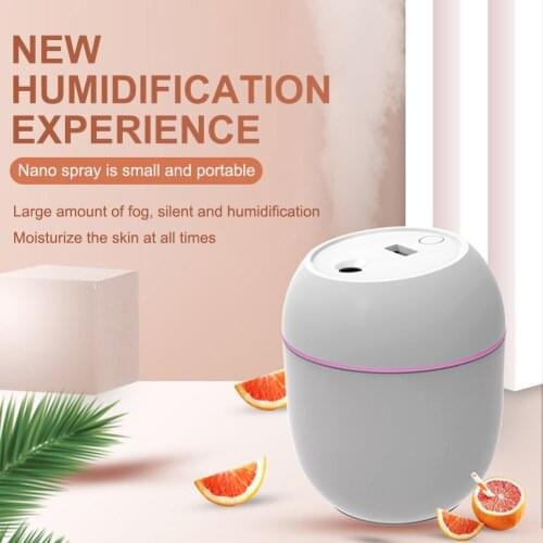 250ML Portable USB Air Humidifier Essential Oil Diffuser 2 Modes Auto Off with LED Light for Home Car Mist Maker Face Steamer