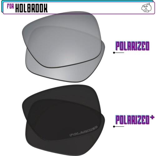 EZReplace Polarized Replacement Lenses for - Oakley Holbrook Sunglasses - Blk P Plus-SirP Plus