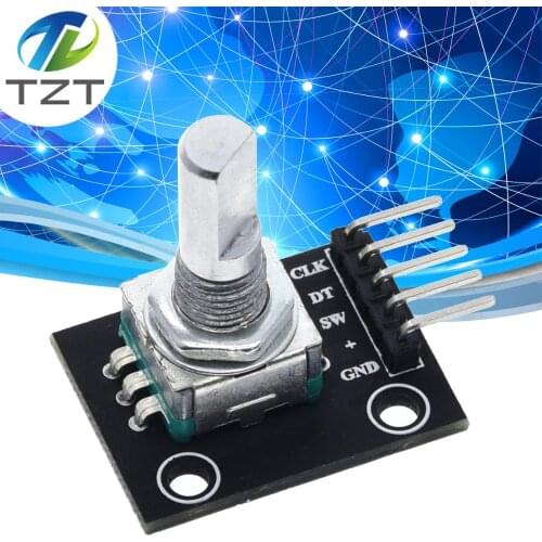 TZT 360 Degrees Rotary Encoder Module For Arduino Brick Sensor Switch Development Board KY-040 With Pins