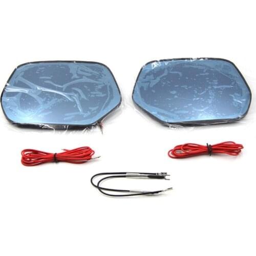 2pcs Heated w/Turn Signal Anti-Dizziness Side View Mirror Blue Glasses For 2015 -2017 Honda CRV