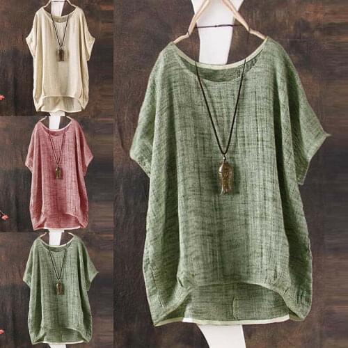 Womens Summer Short Sleeve Tunic Tops Ladies Casual T-shirt Blouse Look thin