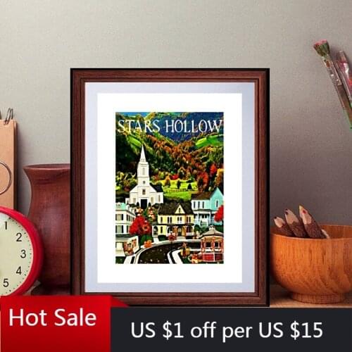 STARS HOLLOW Inspired by Girls Canvas Painting Prints Diner Poster Birthday Gift Tv Show Classic Wall Art Decor Room Decor