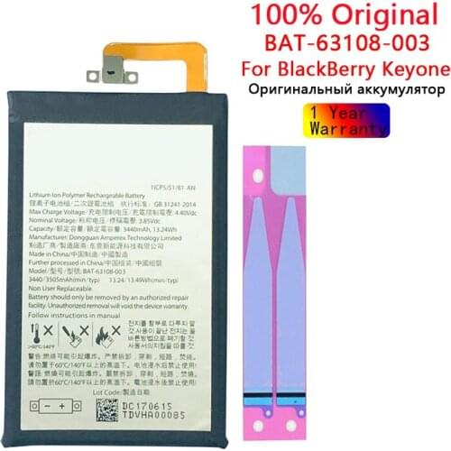 100% Original 3440mAh BAT-63108-003 Battery for BlackBerry keyone / alcatel DK70 DTEK70