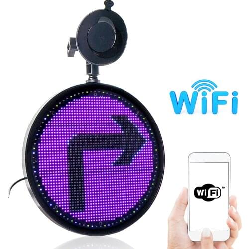 12v 24v wifi preset 8message remote control DIY Car sign led emjoy scroll message display board + cigarette lighter power supply