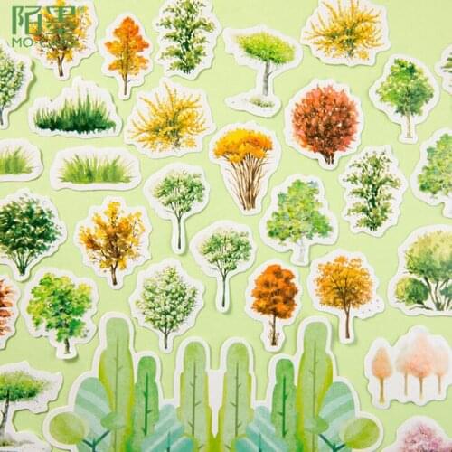 45pcs/set Kawaii Sticker Creativa Journal Norwegian Forest Scrapbook Stickers Pattern School Supplies Travel Stationery Stickers