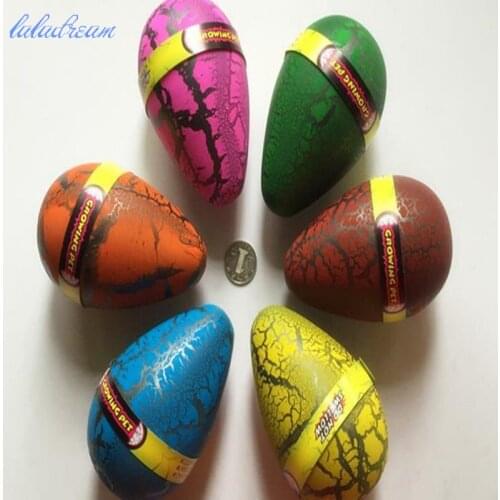 Big 12X8CM dinosaur egg Colorful Dinosaur Eggs Hatching Growing Dinosaur Baubles Add Water Grow Funny Toys Children Kid Gift