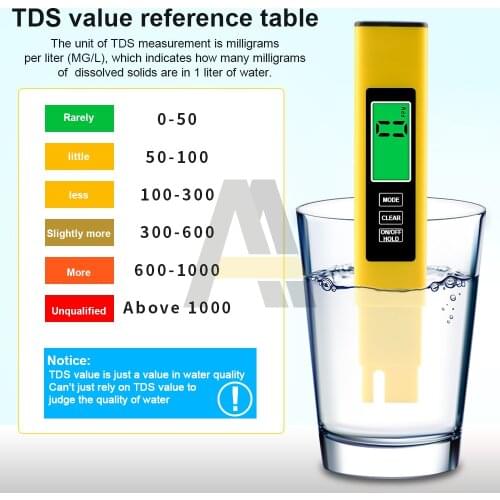 3 in 1 Digital PH /TDS/ EC Meter Tester Thermometer Pen Conductivity Water Purity Filter Hydroponic for Aquarium Pool Monitor