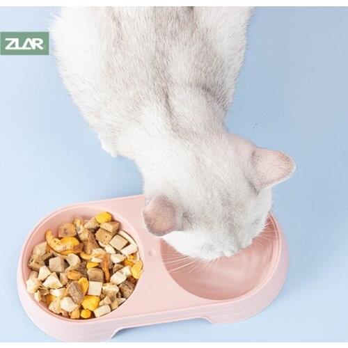 ZLAR Cat Bowl Cat Food Drinker For Cats Feeder For Pet Cats Accessories Pet Holder Dog Feeder High Quality Colorful