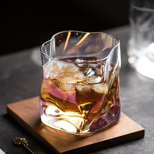 European Whiskey Glass Shot Wheat Beer Steins Cute Multi-Color Wine Cup Crystal Cocktail Frosted Creativity Container Bar Drink