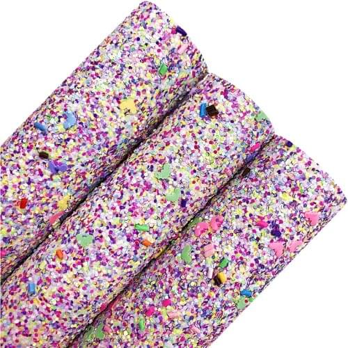 Halloween Bats Chunky Glitter Vinyl Fabric Sheet Felt Backing Synthetic Leather Faux Vinil For Bows Earrings DIY A4 SIZE 6S94B