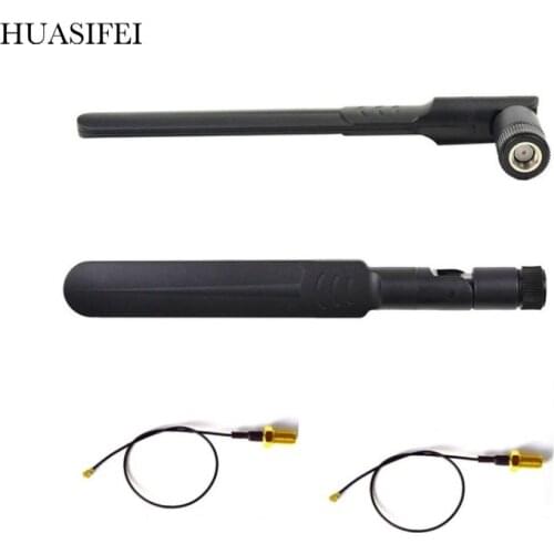 2.4GHz 2 x 5dBi WiFi Antenna Aerial SMA Male wireless router RP-SMA Antenna + 2 x 10cm U.fl / IPEX Cable