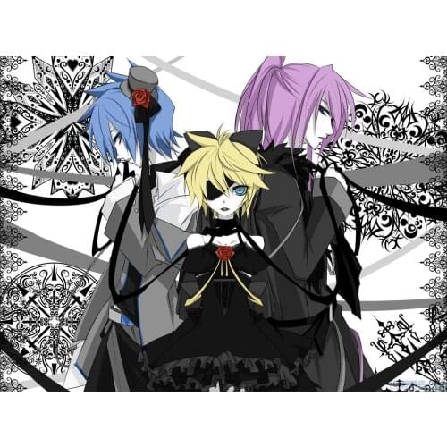 Vocaloid Imitation Black LEN len Cosplay Costume Len Black Dress female can custom made/size