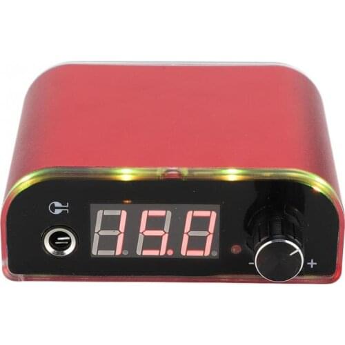 Professional Tattoo Machine Power Supply Adjustable Tattoo Power Source with LCD Red 100-240V Tattoo Power Supply