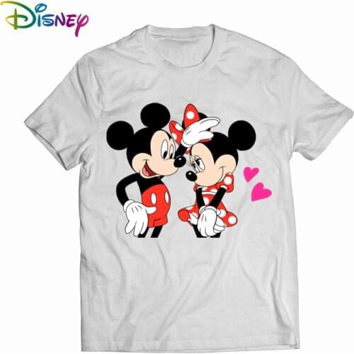 Custom Name Letter Combination Womens High Quality Print T-shirt Disney Minnie Mouse Font A B C D E F G Short Sleeve Tshirt