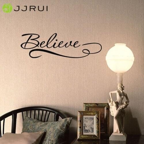 JJRUI Believe Quote Removable Vinyl Wall Art Quotes Decal Sticker Home Decor 21 COLOUR 21.7x6.7in