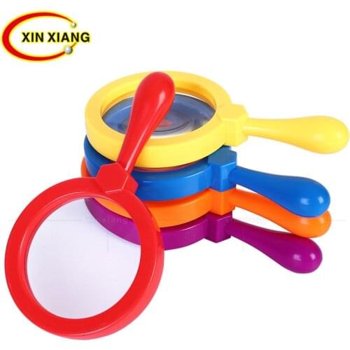 Colorful 5X Handheld Magnifying Glass Plastic Children Kindergarten Magnifying Lens Insect Observation Magnifier Gift Loupe Lupa